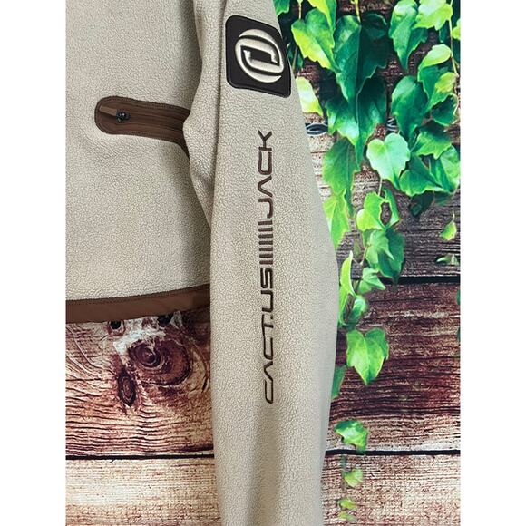 Nike x Cactus Jack Travis Scott Crop 1/4 Zip Fleece Crew Sweatshirt Women's L - Picture 2 of 7